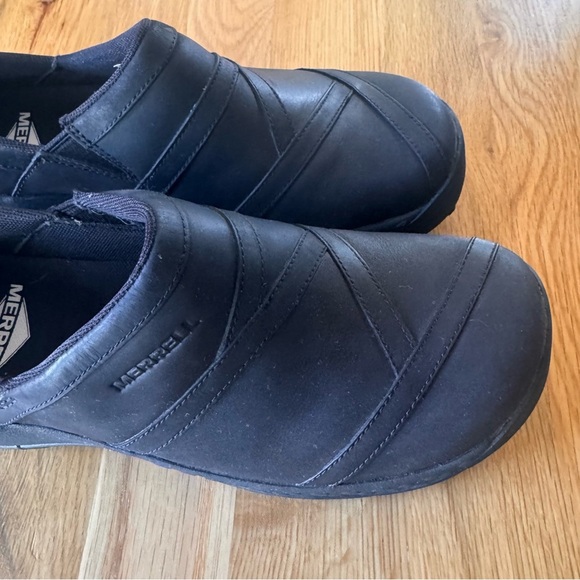 Merrell Women's Encore 2 MOC AC+ Pro Comfortable Leather Slip Shoes Black Size 8 - Picture 8 of 12